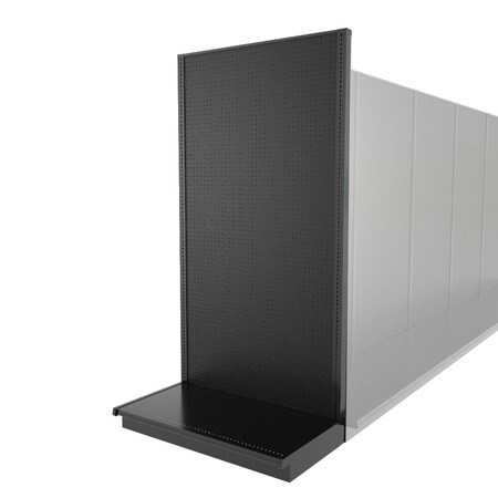 Lozier Shelving End Cap Unit, Black 48W 96H 25D P495S-EC